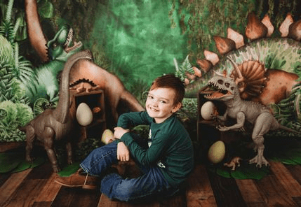 Kate Summer Jungle Adventure Dinosaurs Backdrop Designed by Mandy Ringe Photography - Kate Backdrop