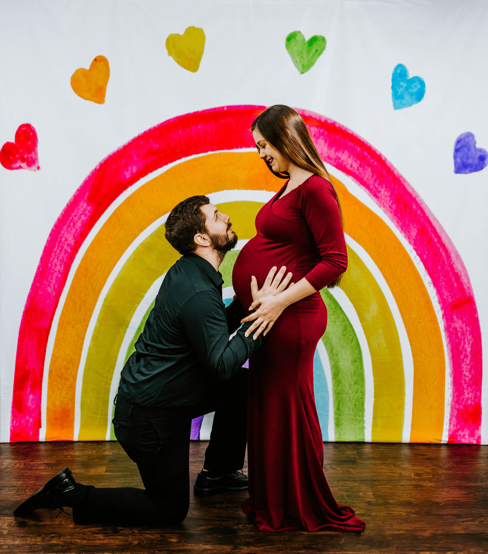 Kate Watercolor Rainbow Backdrop Designed by Mandy Ringe Photography - Kate Backdrop