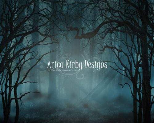 Katebackdrop£ºKate Halloween Spooky Night Forest Backdrop Designed By Arica Kirby