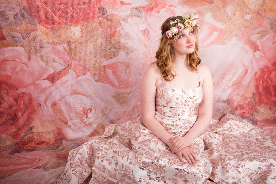Kate Fine Art Florals Pink Roses Texture Backdrop Hand Painted Designed by GQ - Kate Backdrop