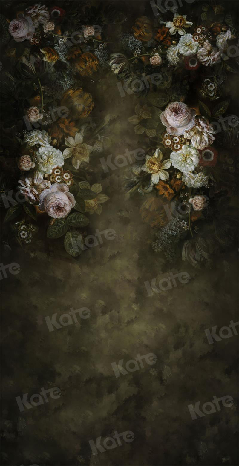 Kate Sweep Vintage Flowers Boudoir Printed Backdrop for Photography