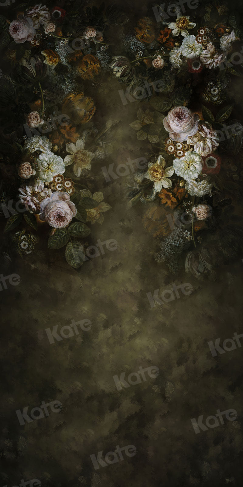 Kate Sweep Vintage Flowers Boudoir Printed Backdrop for Photography