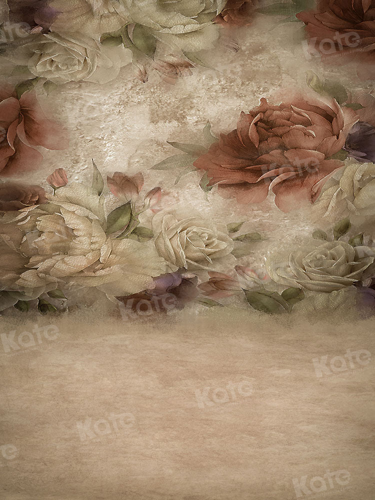 Kate Fine Art Floral Printed Backdrop Designed by Kate Image