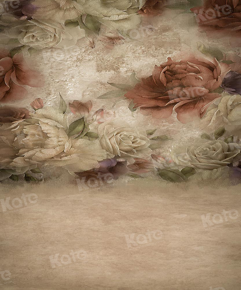 Kate Fine Art Floral Printed Backdrop Designed by Kate Image