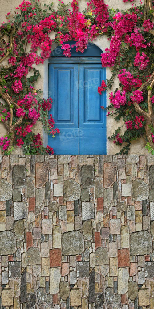 Kate Sweep Spring Beautiful Street House Wedding Floral Backdrop Designed by Chain Photography