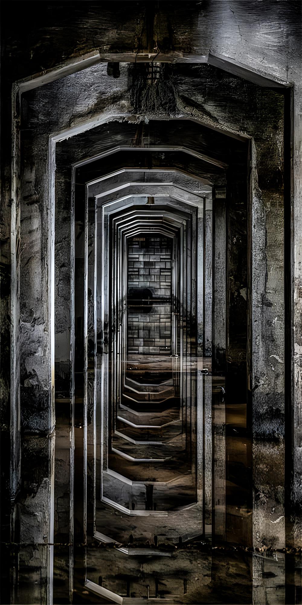 Kate Constructie Tunnel Achtergrond voor Fotografie