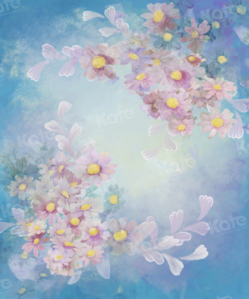 Kate Blue Fine Art Floral Backdrop Designed by GQ