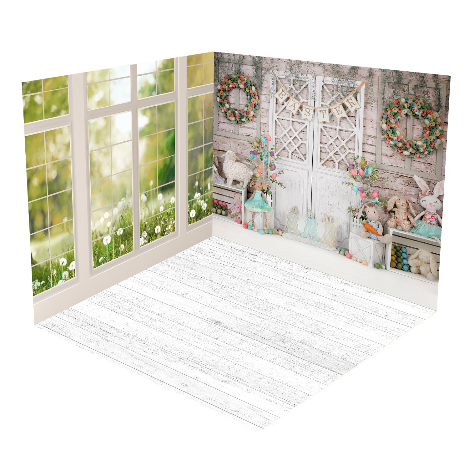 Kate Spring Easter Window Room Set(8ftx8ft&10ftx8ft&8ftx10ft)