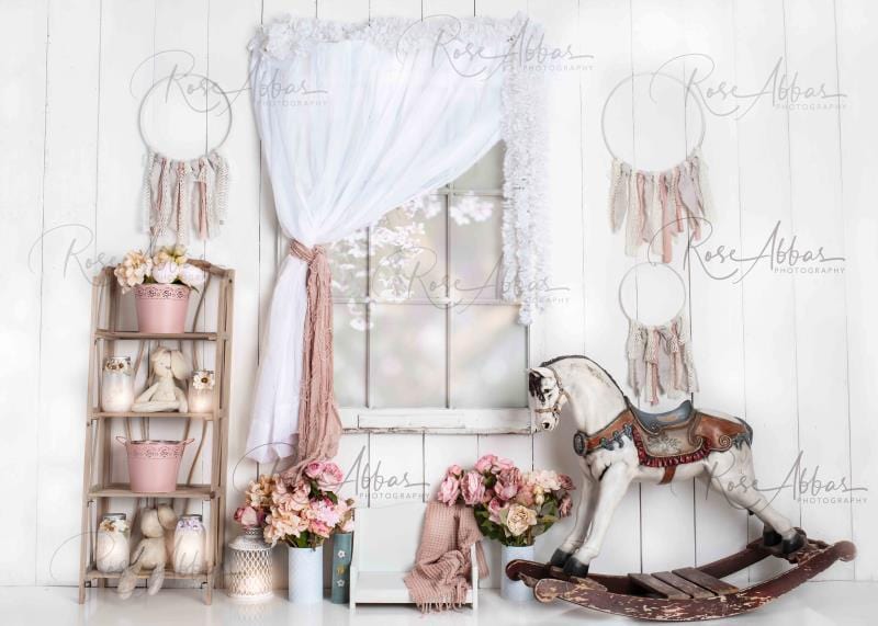 Kate Vintage Girls Room Backdrop Designed By Rose Abbas - Kate Backdrop