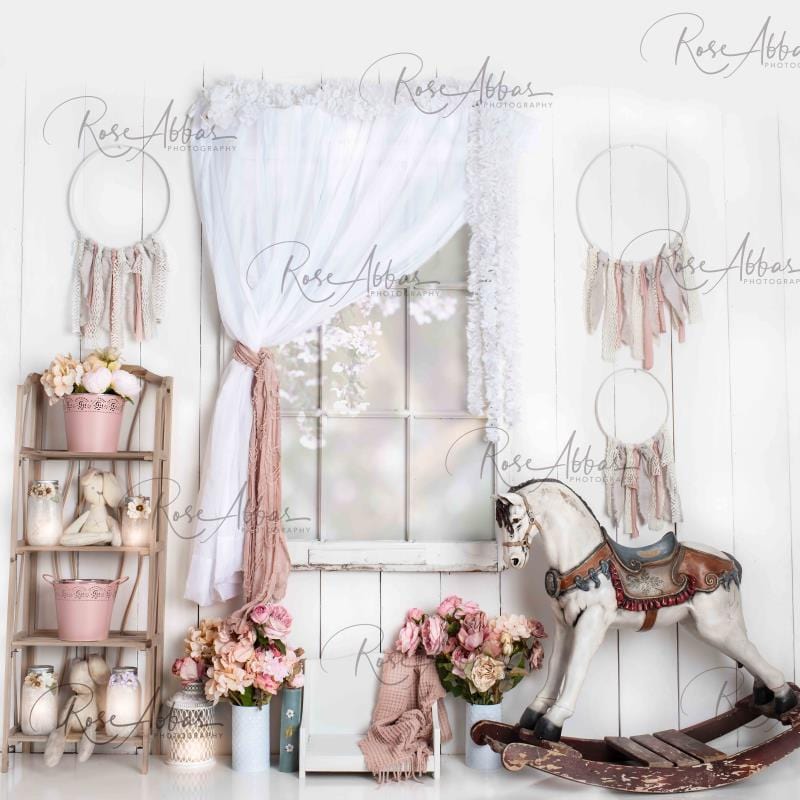 Kate Vintage Girls Room Backdrop Designed By Rose Abbas - Kate Backdrop