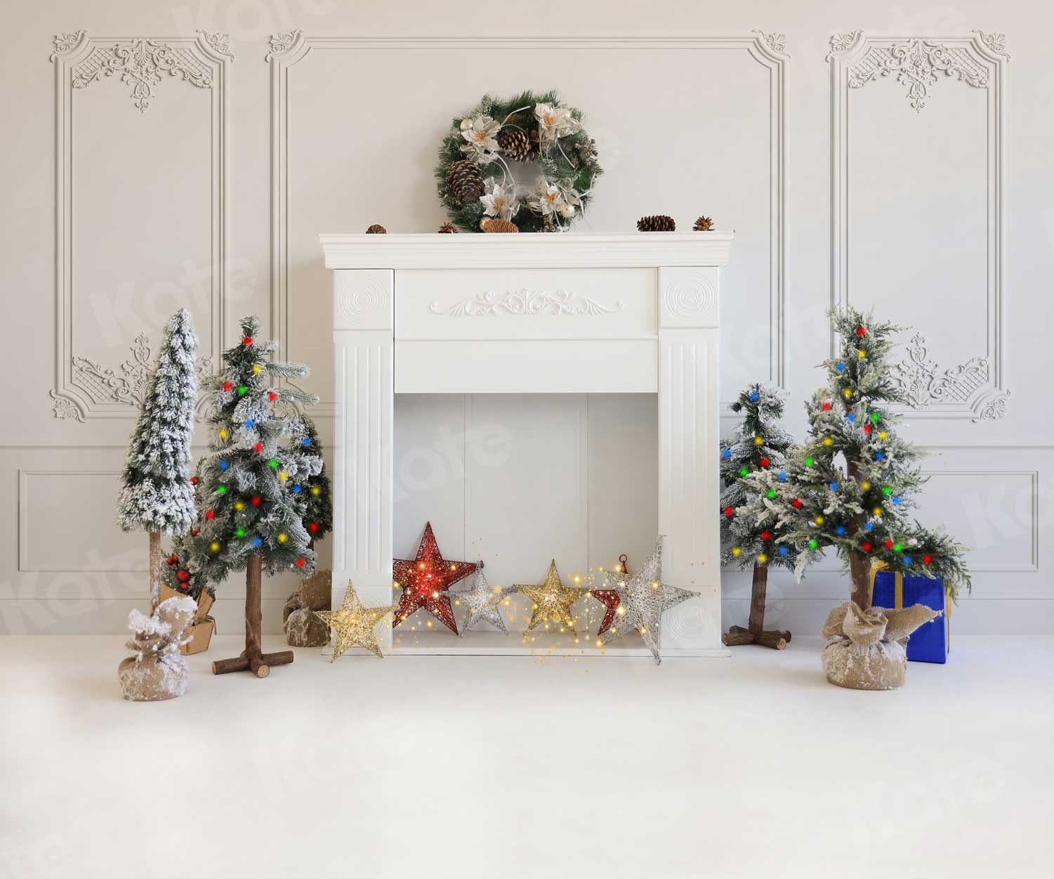 Kate Christmas Closet Winter Backdrop for Photography - Kate Backdrop