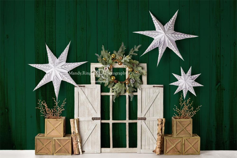 Kate Evergreen Christmas Holiday Backdrop Designed by Mandy Ringe Photography - Kate Backdrop
