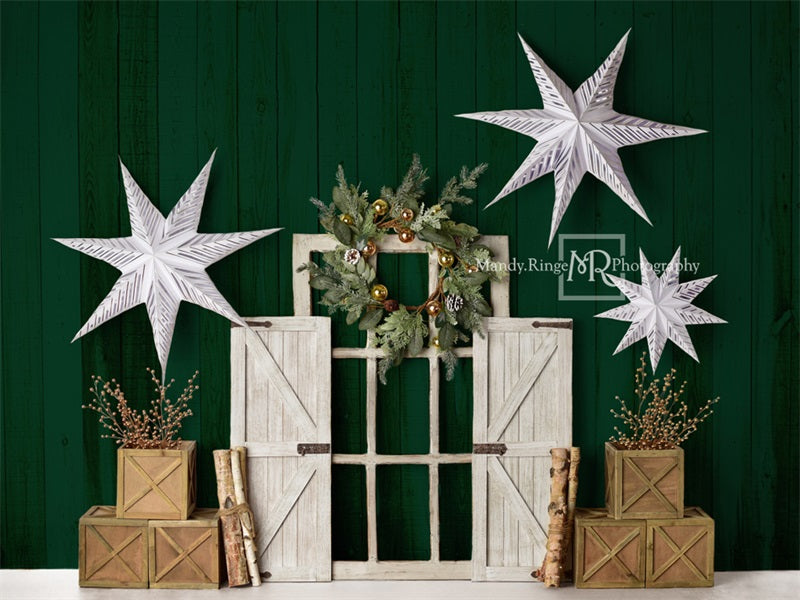 Kate Evergreen Christmas Holiday Backdrop Designed by Mandy Ringe Photography - Kate Backdrop