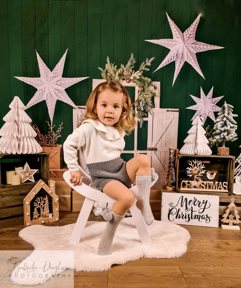 Kate Evergreen Christmas Holiday Backdrop Designed by Mandy Ringe Photography - Kate Backdrop