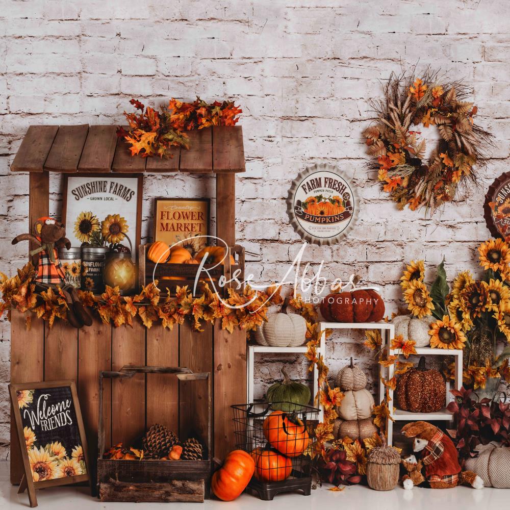 Kate Fall Market Thanksgiving Backdrop Designed By Rose Abbas - Kate Backdrop