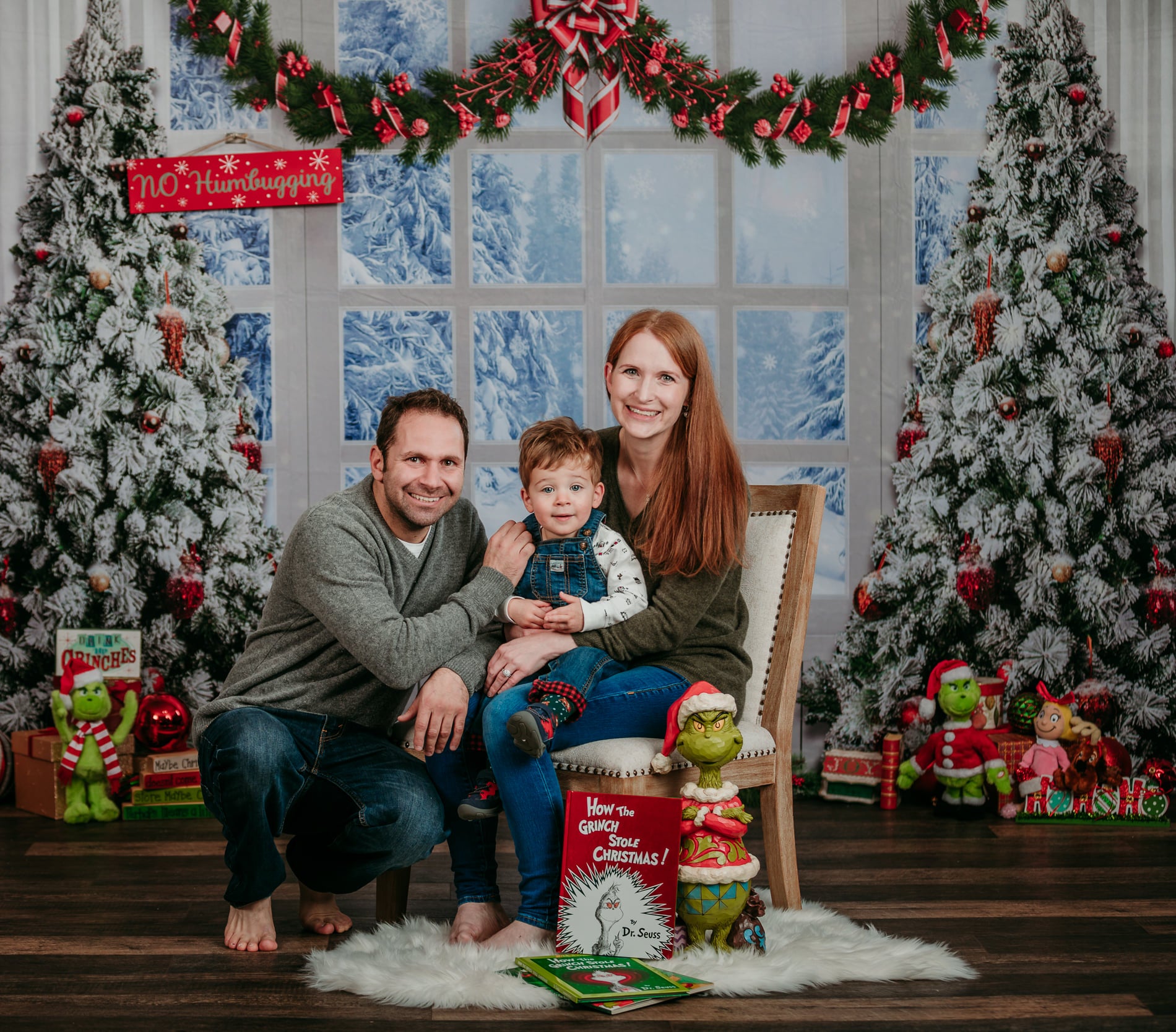 Kate Christmas Tree Winter White Window Backdrop Designed by Chain Photography - Kate Backdrop