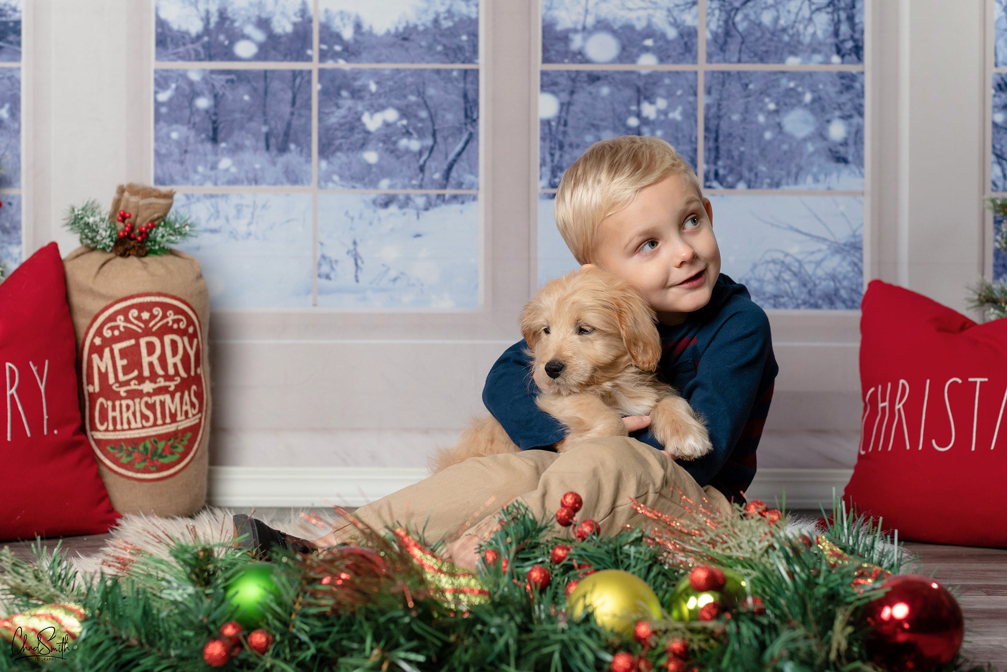 Kate Window Backdrop Winter Snow Garden Designed by Emetselch - Kate Backdrop