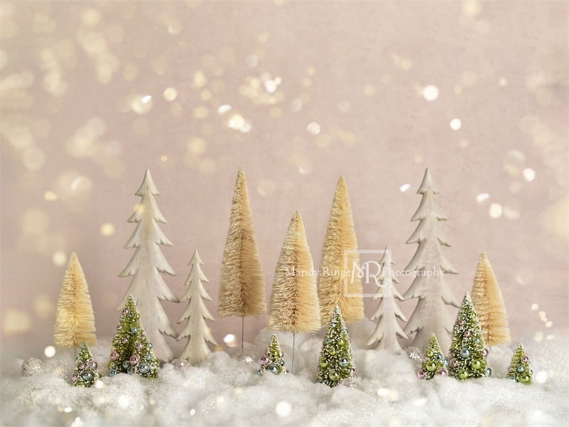 Kate Elegant Christmas Trees with Glitter Backdrop for Photography Designed By Mandy Ringe Photography - Kate Backdrop