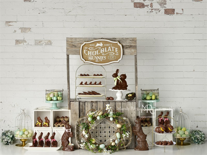 Kate Easter Chocolate Bunnies Backdrop Designed by Mandy Ringe Photography - Kate Backdrop