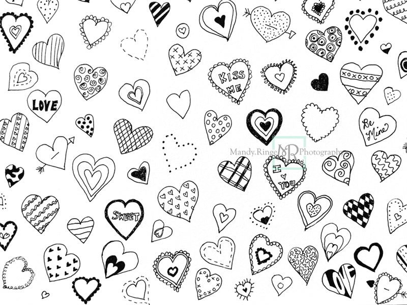 Kate Valentine's Doodles Backdrop Designed By Mandy Ringe Photography - Kate Backdrop