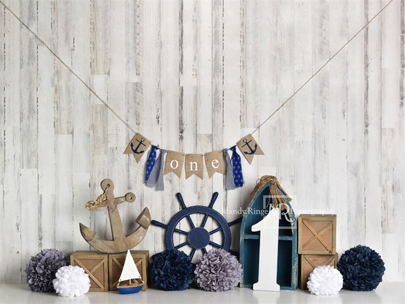 Kate Rudder Anchor Sailor Children Backdrop for Summer cake smash Designed by Mandy Ringe Photography - Kate Backdrop