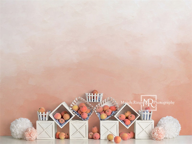 Kate Summer Peaches and Cream Backdrop for Children Designed By Mandy Ringe Photography - Kate Backdrop