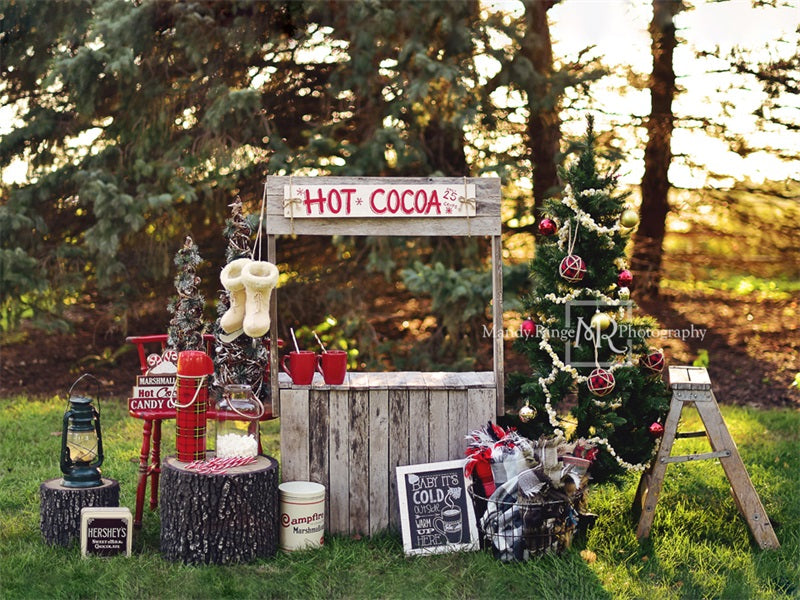 Kate Hot Cocoa Stand Backdrop Designed by Mandy Ringe Photography - Kate Backdrop