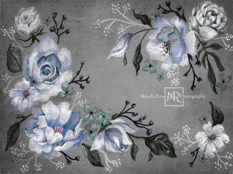 Kate Fine Art Winter Florals Backdrop Designed By Mandy Ringe Photography - Kate Backdrop