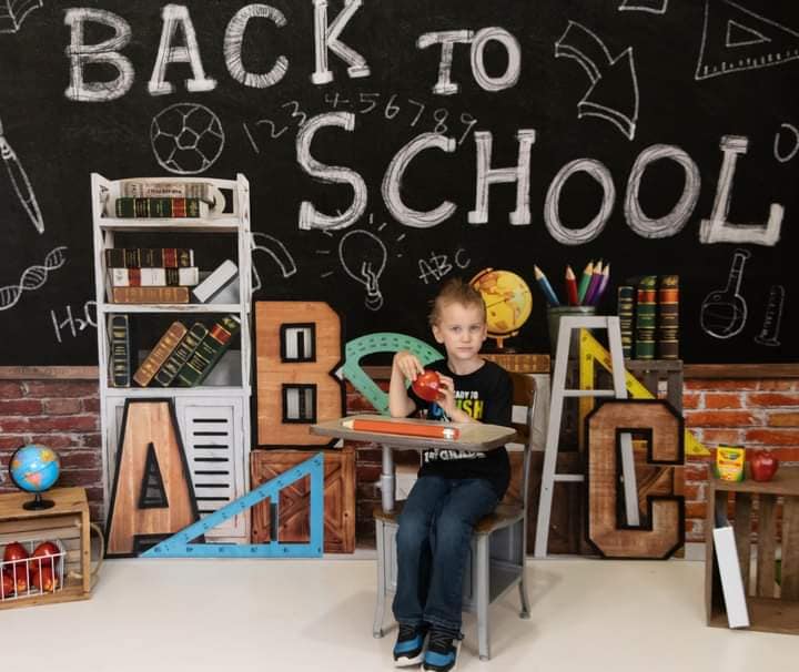 Kate Back To School Backdrop ABC Blackboard Designed by Emetselch - Kate Backdrop