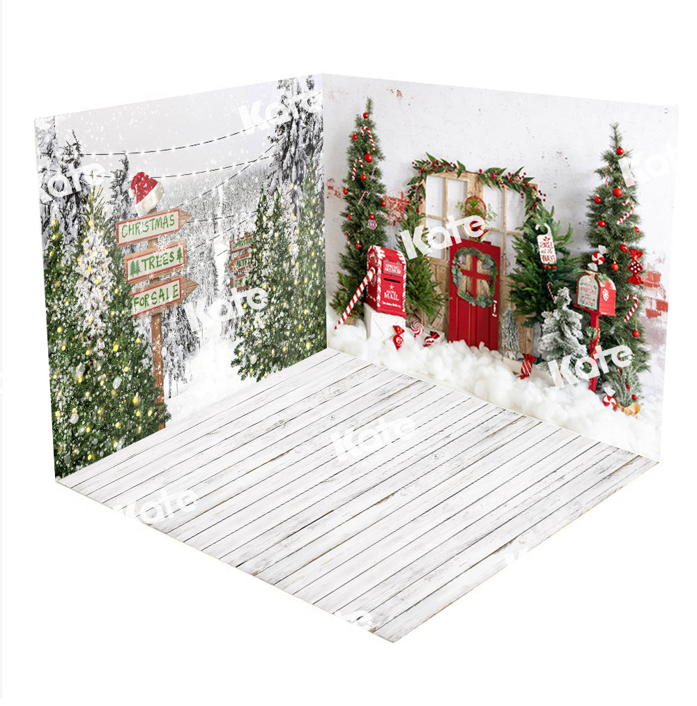 build princip bakke Kate Christmas Tree Farm Mail Box Snow Room Set