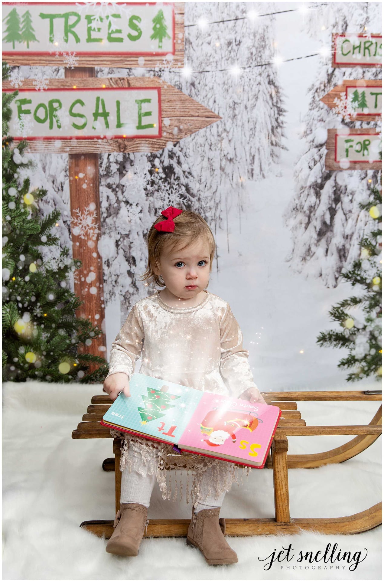 Kate Christmas Tree Snow Backdrop Winter for Photography Designed by Chain Photography - Kate Backdrop