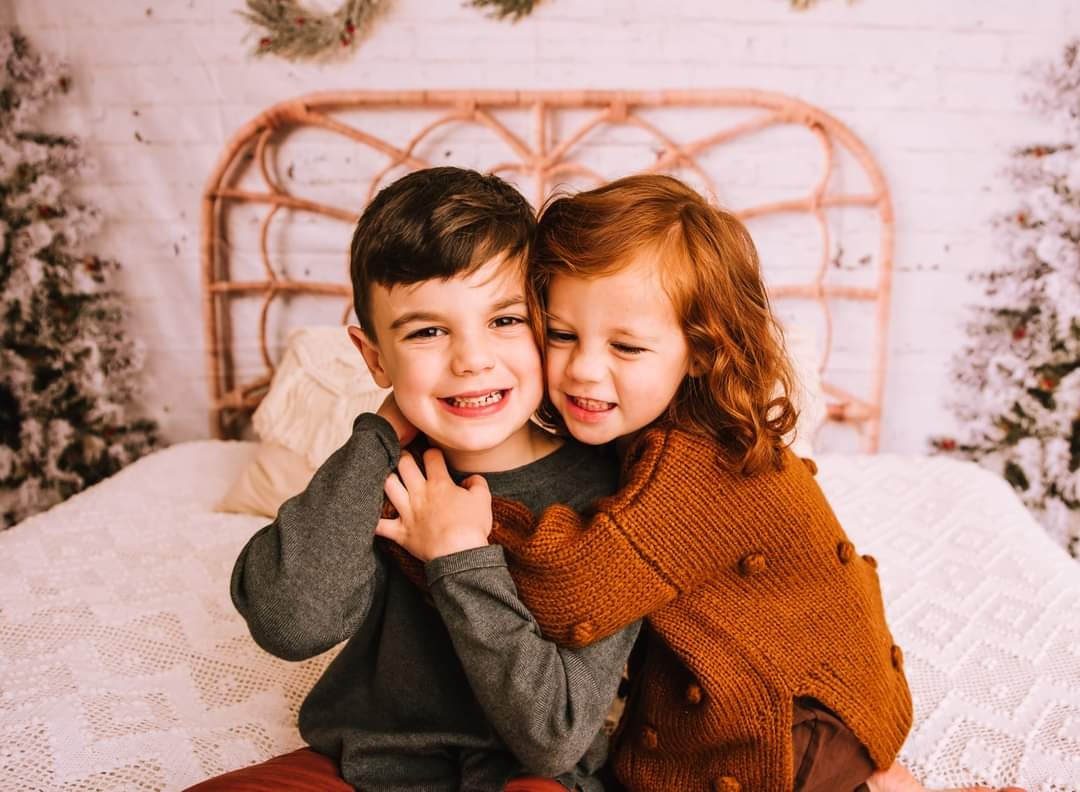 Kate Christmas Wreath Backdrop Boho Headboard Designed by Mandy Ringe Photography - Kate Backdrop