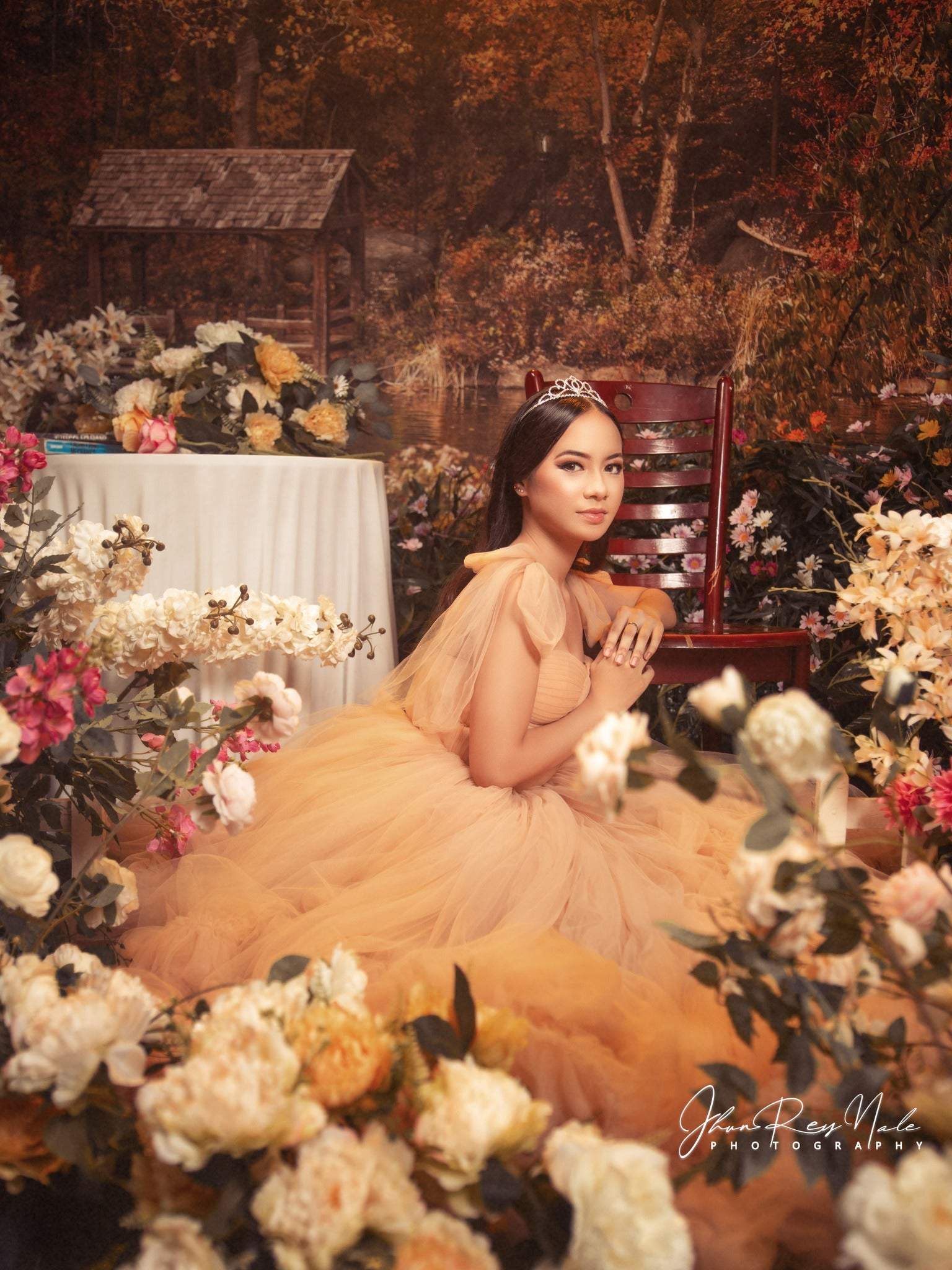 Kate Fall Lake Backdrop Forest for Photography - Kate Backdrop