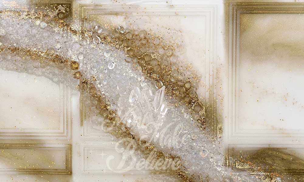 Kate Geode Crystal Sparkle New Years Wedding Cake Smash Wall Backdrop Designed by Mini MakeBelieve - Kate Backdrop