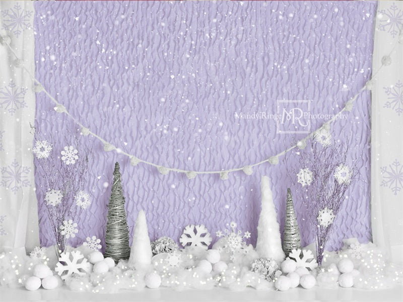 Kate Purple Winter Wonderland Backdrop Designed by Mandy Ringe Photography - Kate Backdrop