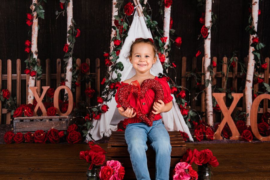 Kate Valentine's day Backdrop Rose Fence Tent Designed by Emetselch - Kate Backdrop
