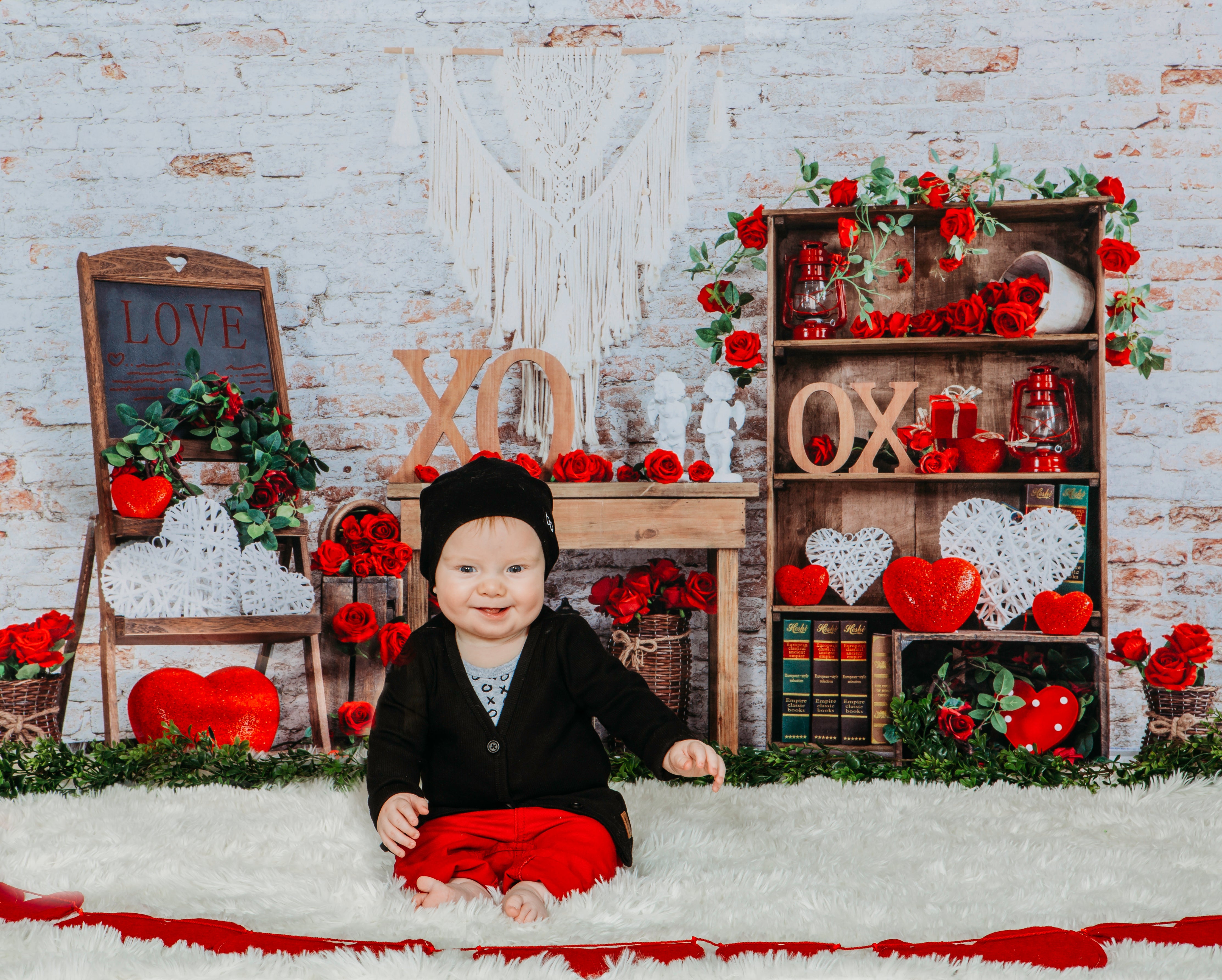 Kate Valentine's Day Backdrop Love XOXO Designed by Emetselch