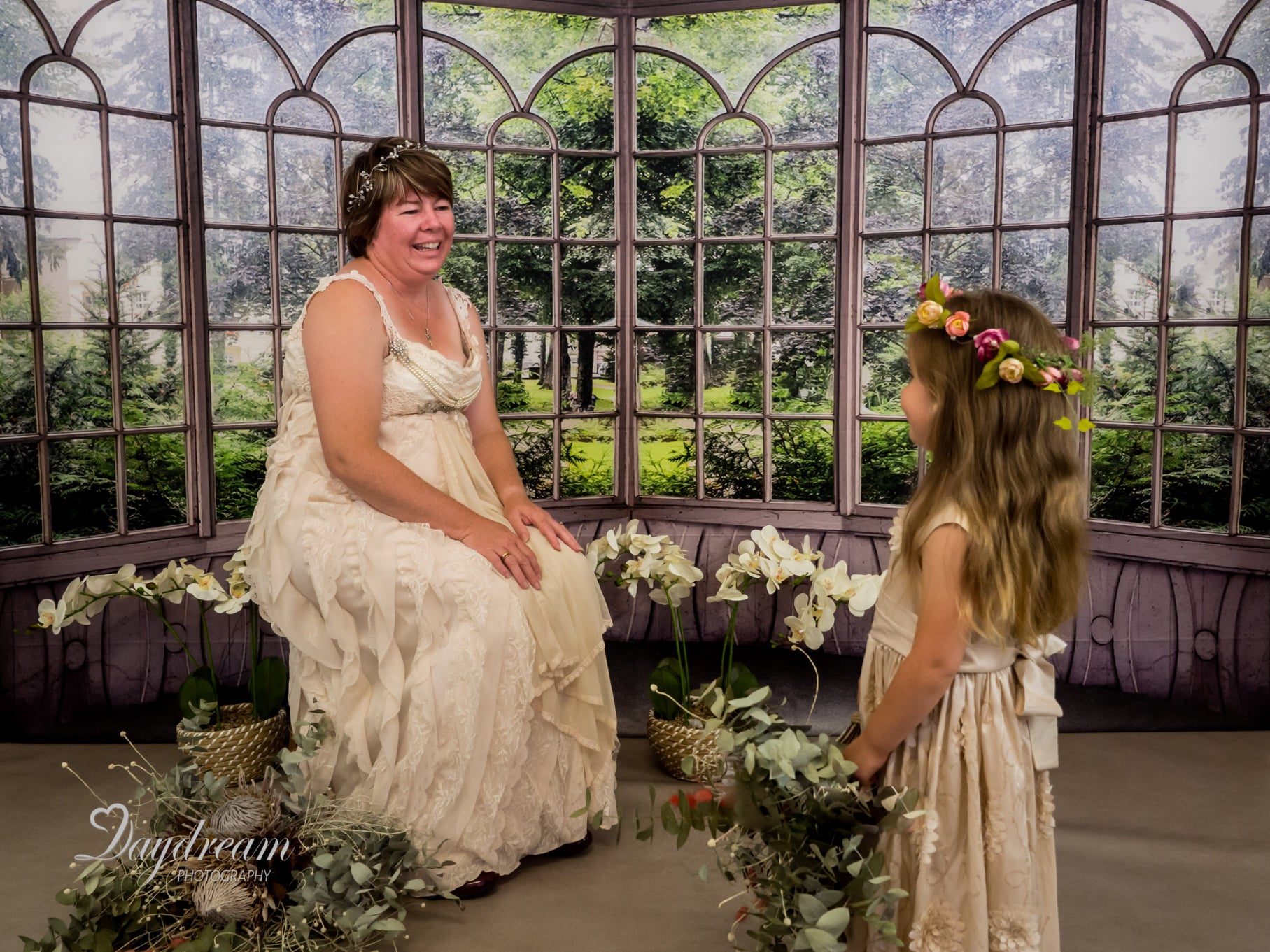 Scenery Window Backdrop Green Plants for Photography