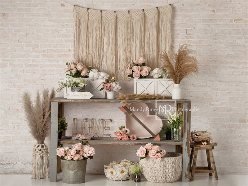 Kate Pet Boho Valentine's Day Backdrop Designed by Mandy Ringe Photography