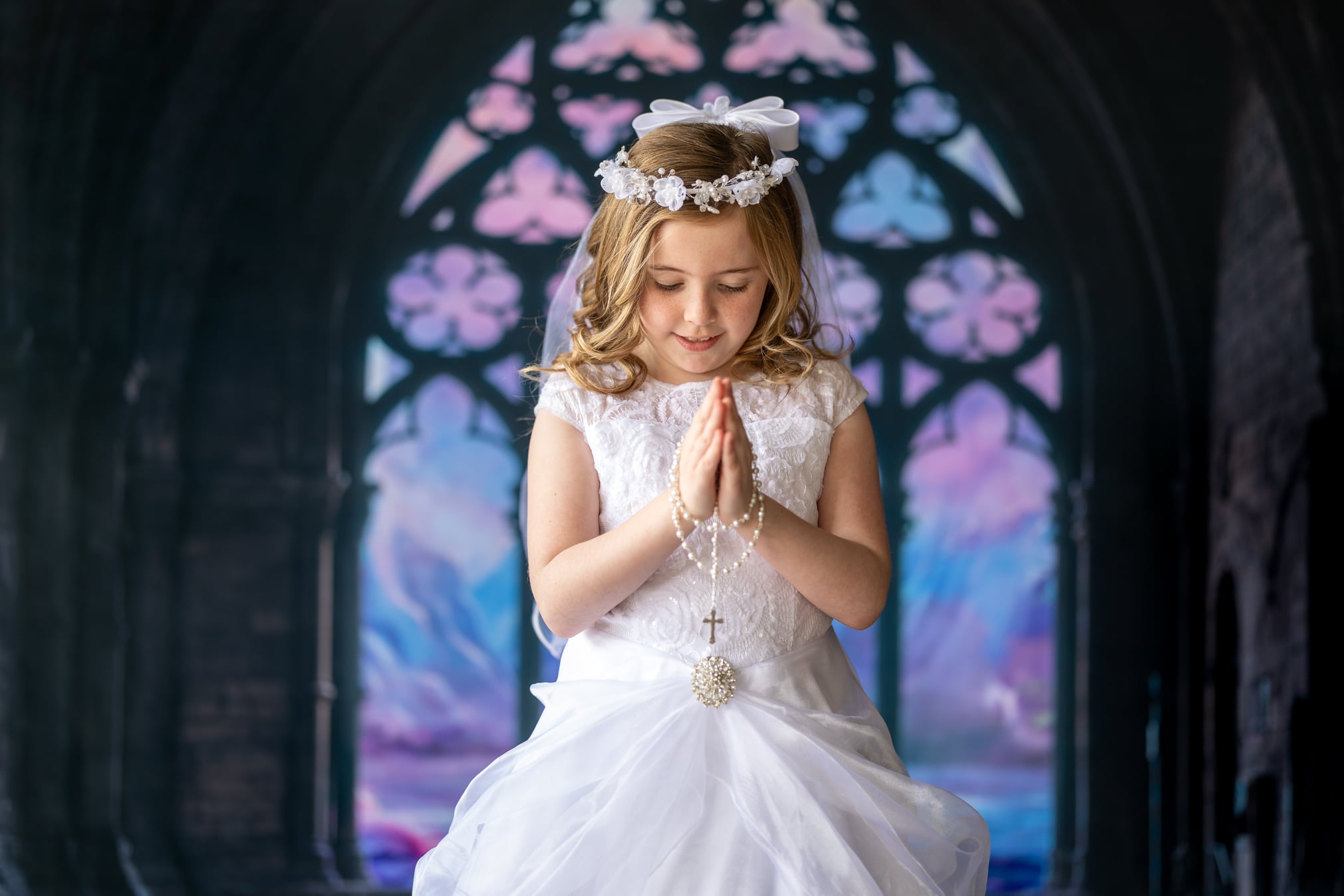 Retro interieurarchitectuurachtergrond met booglandschap voor fotografie