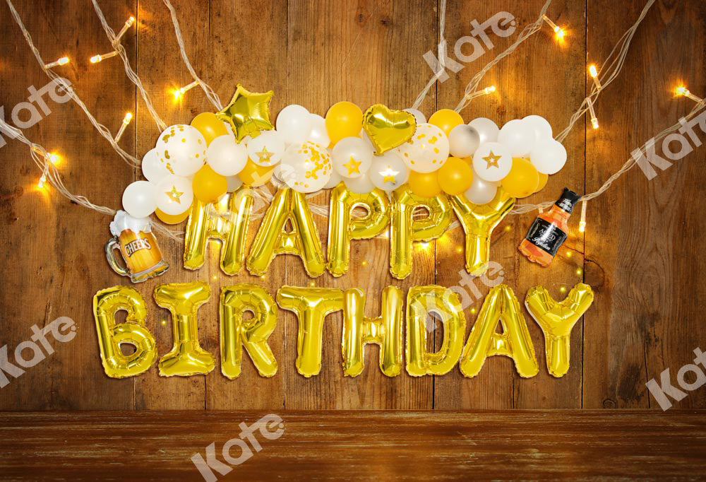 Kate Birthday Backdrop Beer Balloons Celebration Designed by Emetselch