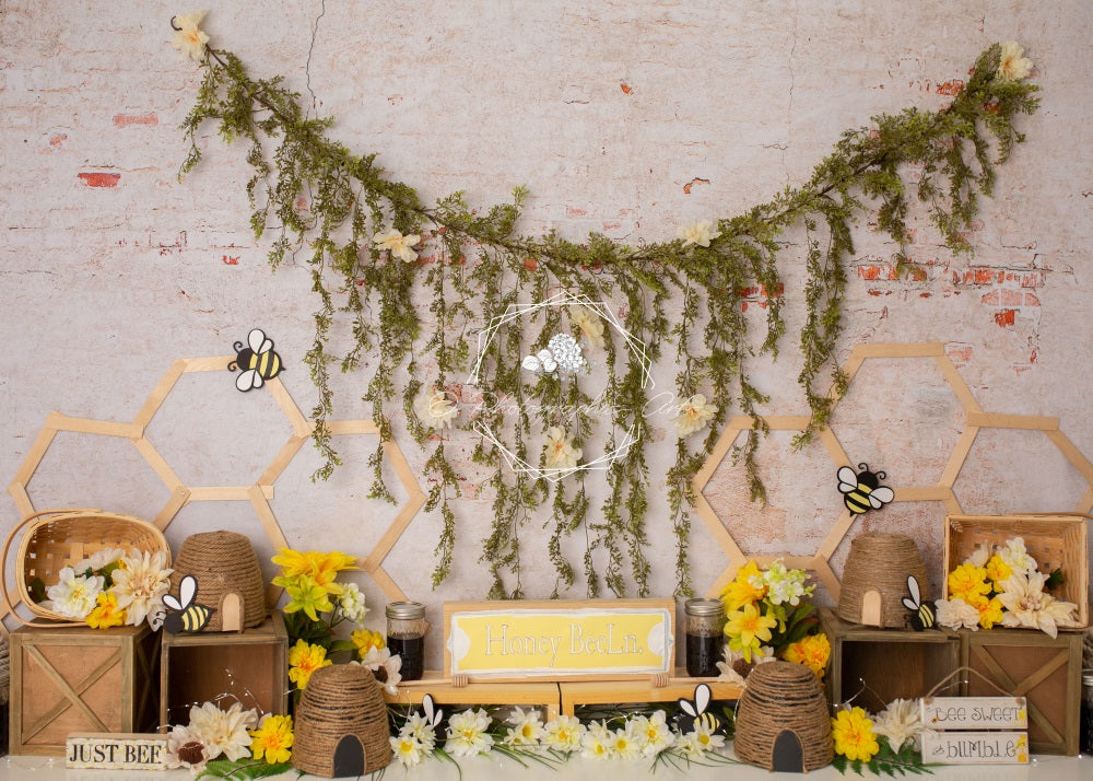 Kate Summer Beeday Backdrop for Photography Designed by Jenna Onyia