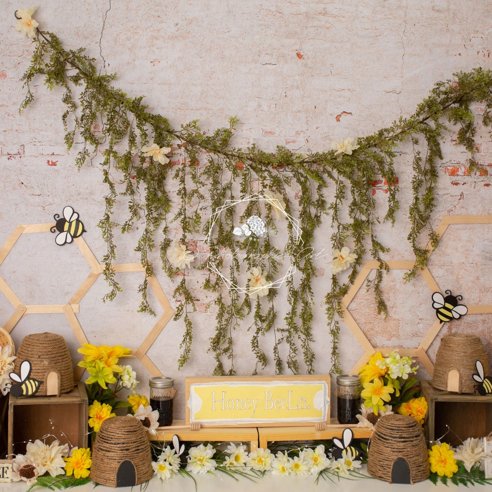 Kate Summer Beeday Backdrop for Photography Designed by Jenna Onyia