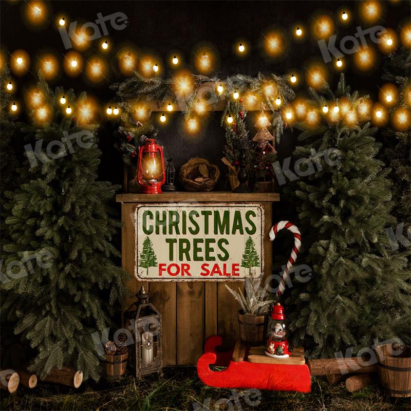 Kate Christmas Backdrop Outdoor Xmas Tree Light Designed by Uta Mueller Photography