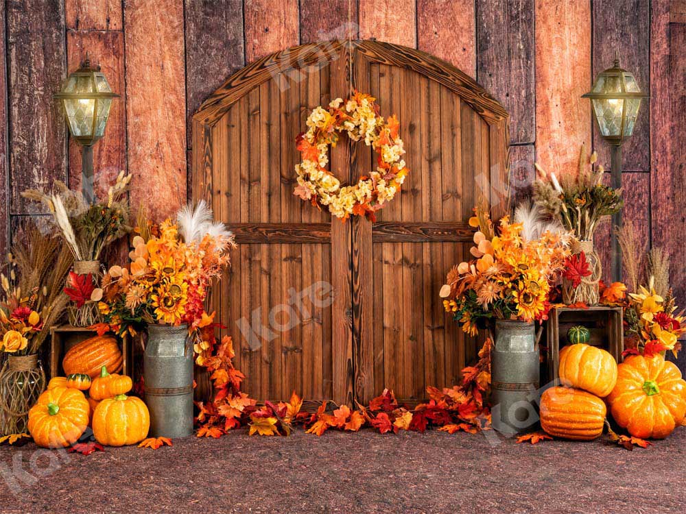 Kate Autumn Backdrop Birthday Barn Door Designed by Emetselch