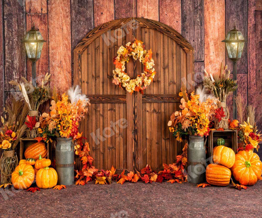 Kate Autumn Backdrop Birthday Barn Door Designed by Emetselch