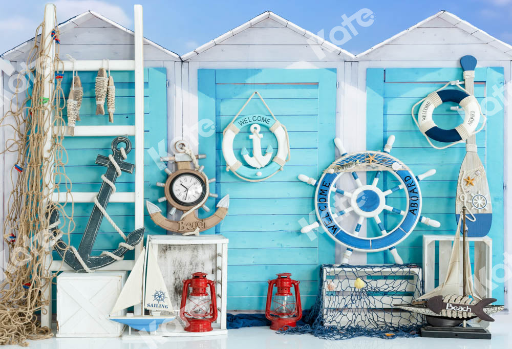 Kate Summer Backdrop Blue Go Sail Fishing Designed by Emetselch