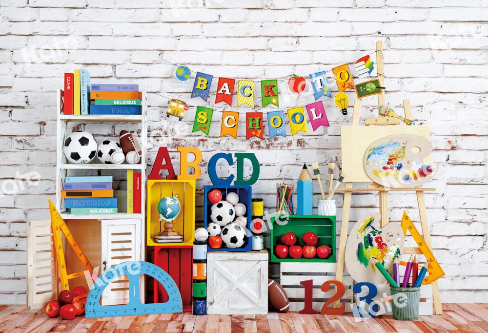 Kate Back to School Backdrop Wall Artist Designed by Emetselch