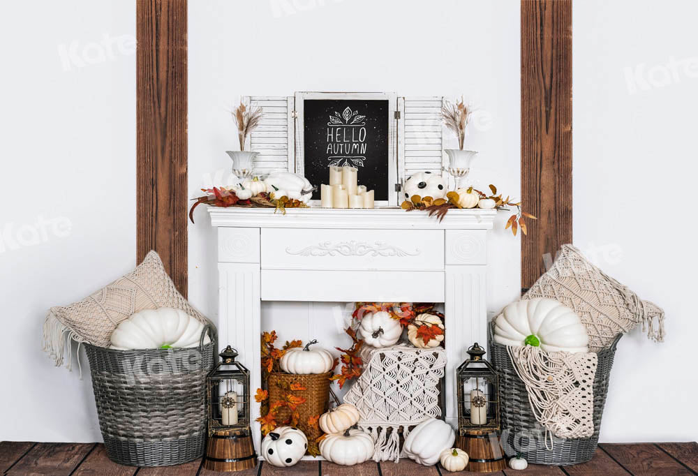 Herfst Foto Achtergrond Pompoenen Kamer Ontworpen door Emetselch