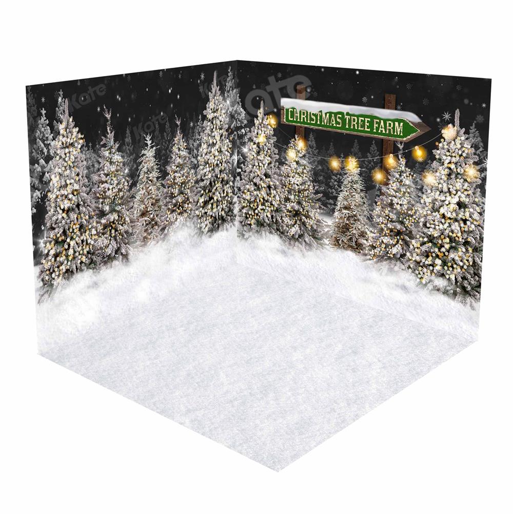 Kate Christmas Tree Farm Night Room Set(8ftx8ft&10ftx8ft&8ftx10ft)